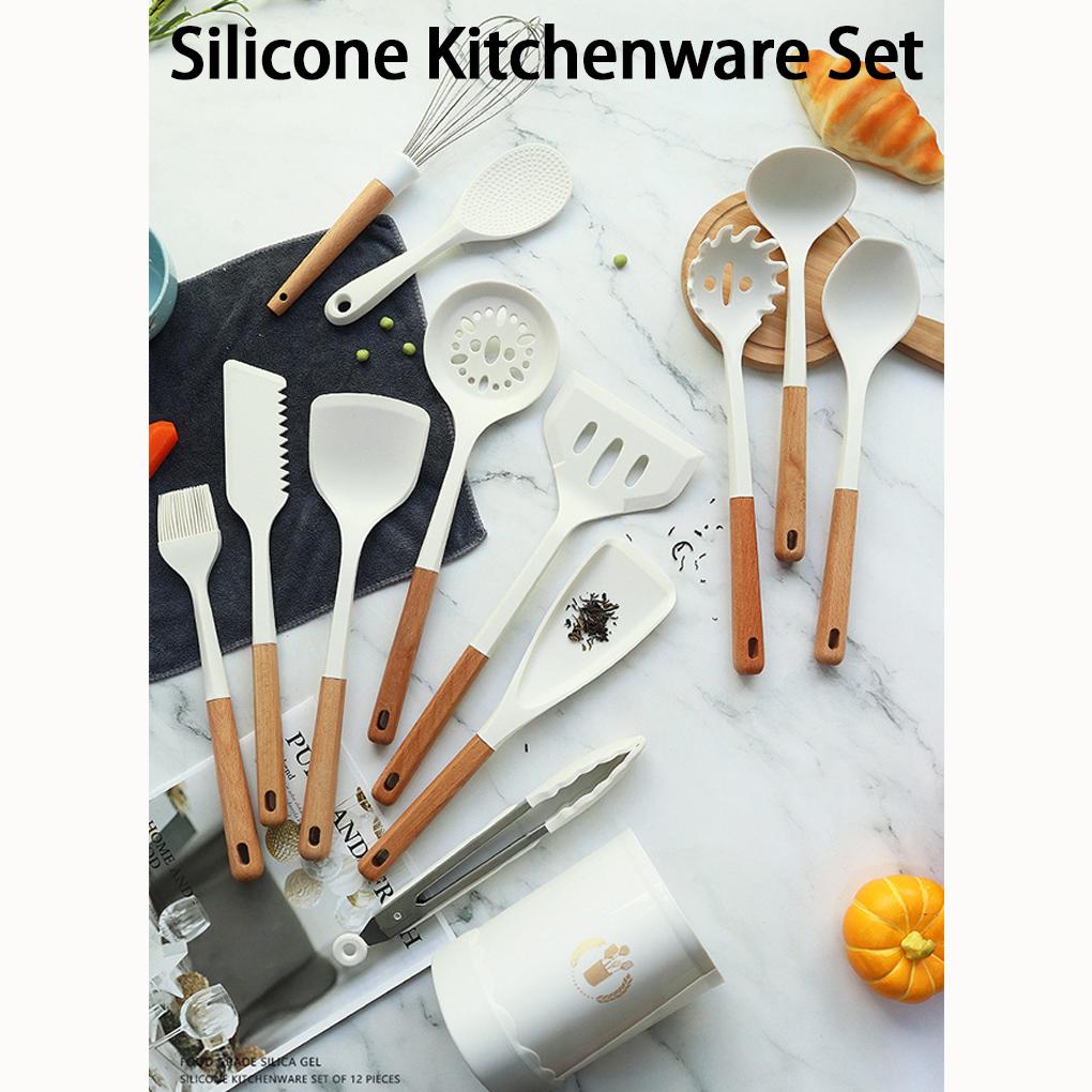 2pieces Non Stick Pan Special Shovel Silicone Spatula Set For Various Cooking Needs Scooping