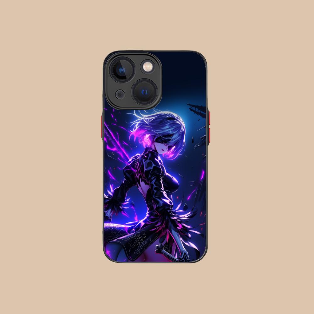 Anime Nier 2B Silicone Mobile Phone Case for iPhone 17 16 15 14 13 12 11 X XR XS Air Pro Max Plus Mini Colorful Cover