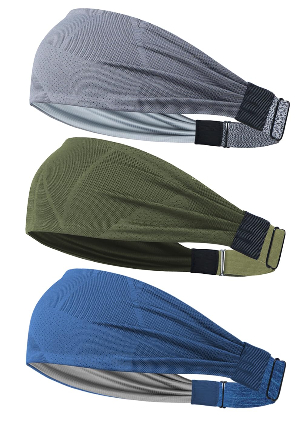 

и Лицо Регулируемый Набор Повязок на Голову Света и Синего Цвета Мужские Женские, Спортивные, Шелковистые, Двухслойные, Для Умывания, Длина, 3, Серый, Зеленый,