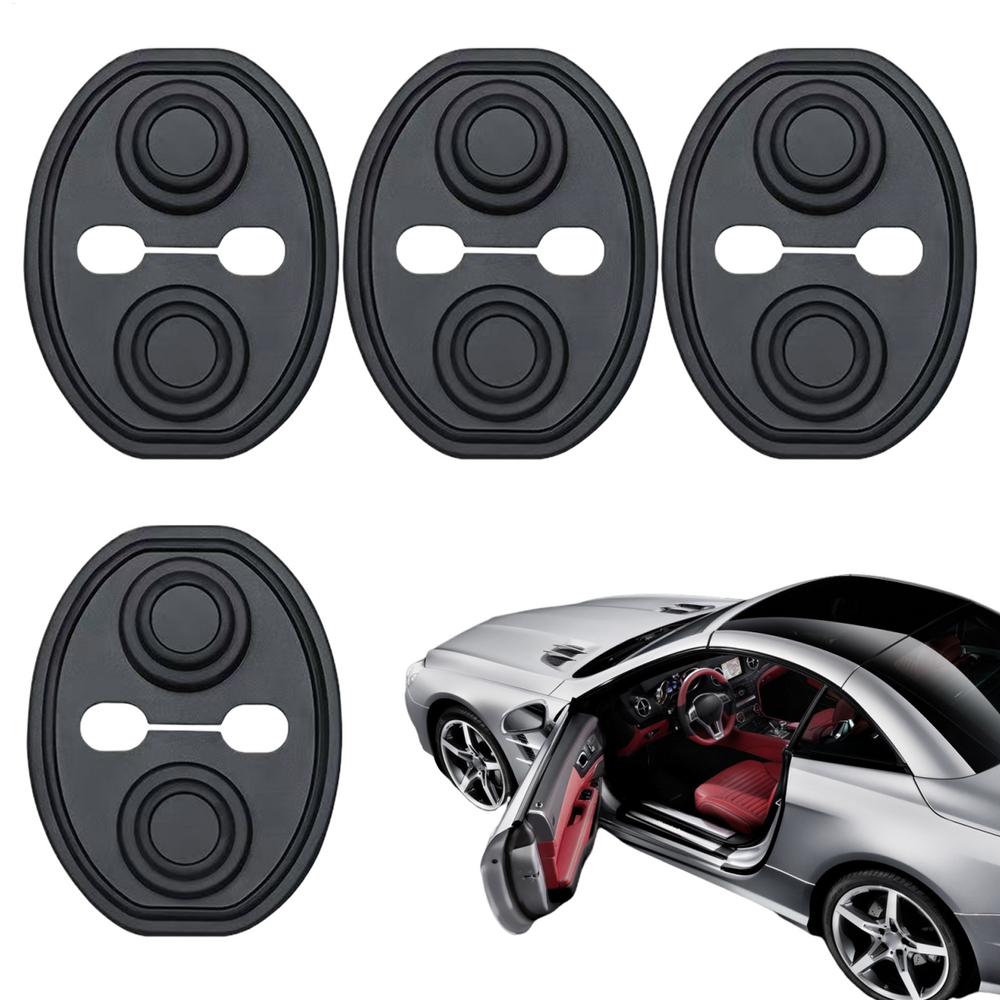 Automotive Silicone Door Lock Cover Guard Stopper Door Lock Buckle Cover Silent Vehicle Pad Stable Exterior Accessories For