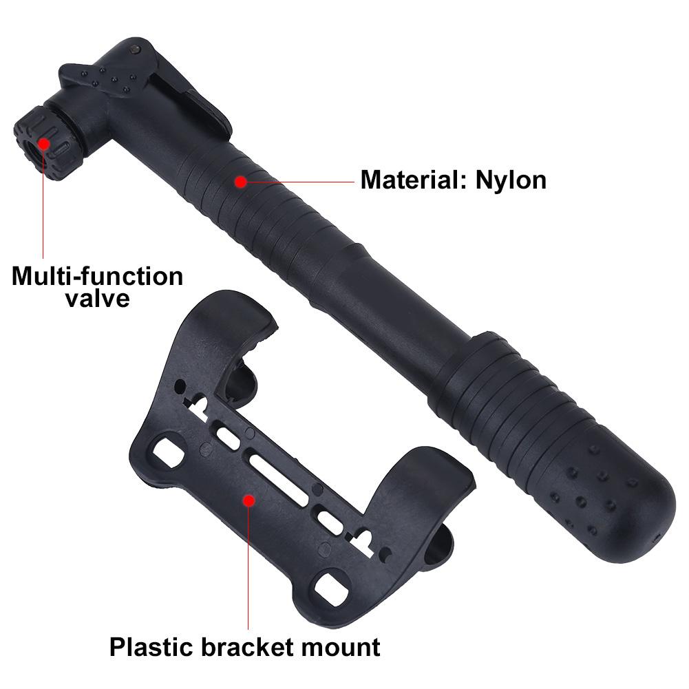 Bike Cycling Tyre Pump Portable Nylon 120 PSI Inflator