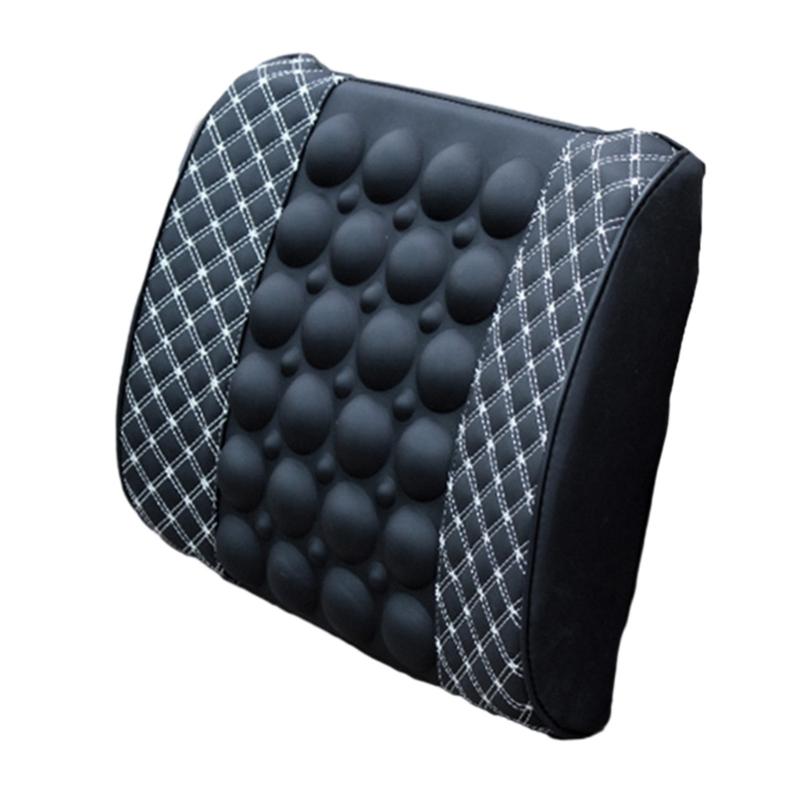 Back Massaging Vibrating Pillow Back Massager Lumbar Posture Support Cushion with Cigarettes Lighters Travel Car