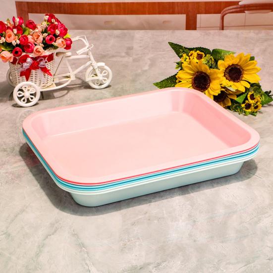 Yousheng 5Pcs Storage Trays Vibrant Color Easy to Clean Stackable Multipurpose Space-Saving Design Reusable Paint Trays
