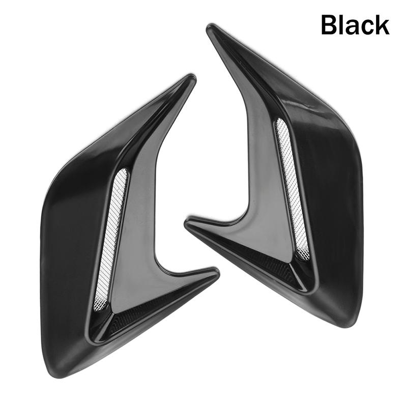 1 пара углеродного волокна, автомобильные жабры акулы, имитация вентиляционного отверстия, боковой воздухозаборник, украшение капота, автоматическая модификация