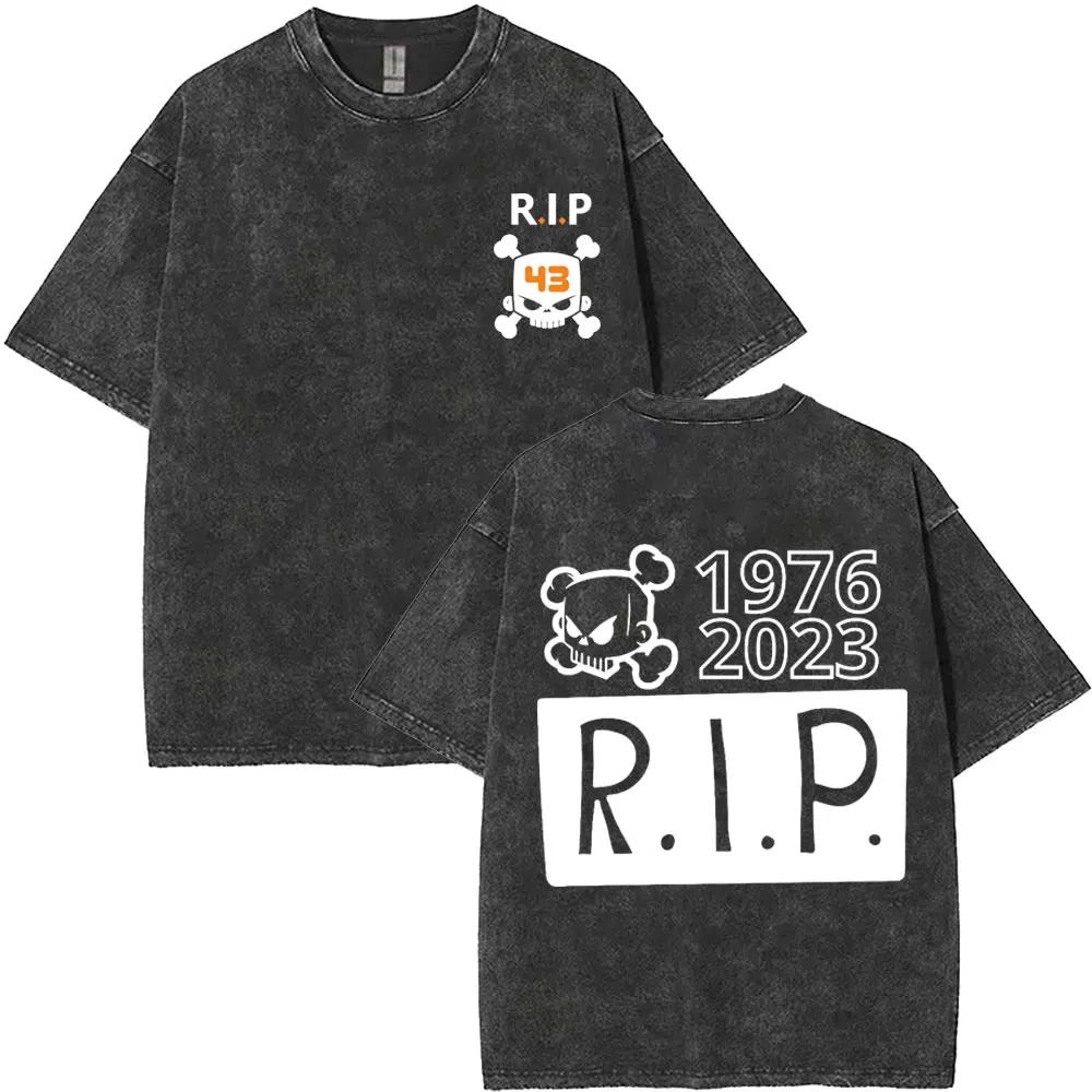 Water Wash vintage old style Ken district 43 graphic T-shirt men's and women's gothic Fashion street clothing