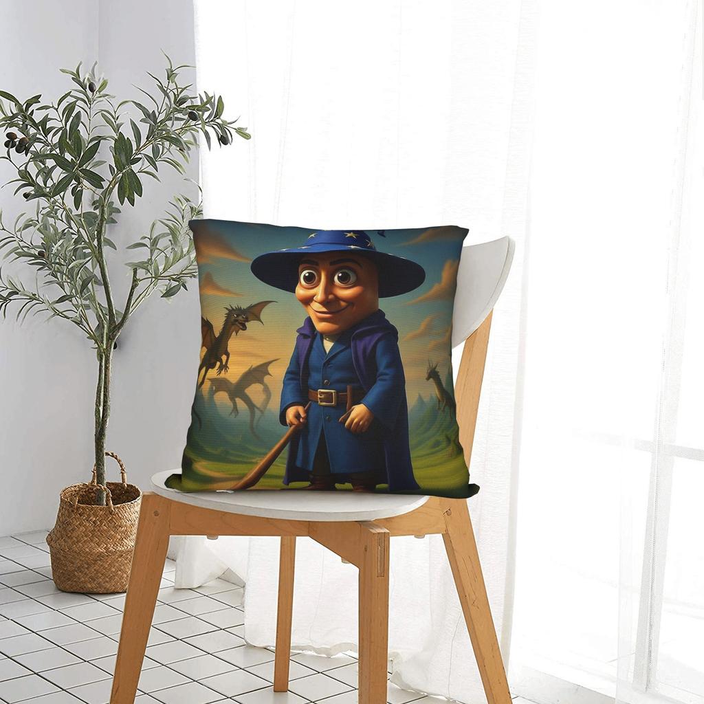 Tung Tung Tung Sahur Pillowcase Printed Cushion Cover Decoration Pillow Case Cover Home Zippered
