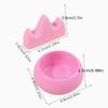 3 Piece Acrylic Manicure Brush Holder Set with Nail Polish Cleaning Cup and Gel Blending Palette, Cute Pink and Blue Gel Blending Palette