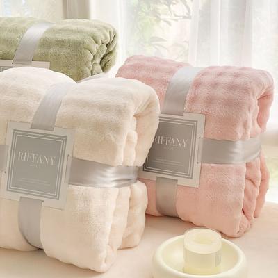 Coral Fleece Blanket - Flannel Double Sided Plush Throw for Bed, Sofa, Winter Warm Cover, Soft Cozy Blanket