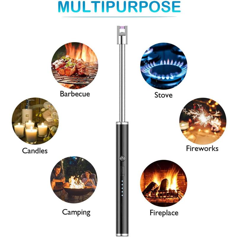 BBQ Candle Kitchen Portable Rechargeable USB Long Flexible Flameless Windproof Electric/ARC Lighter