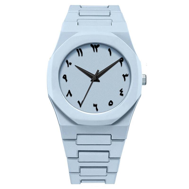 Orologio Moderno Ottagonale in Plastica da Uomo con Movimento al Quarzo Stile Casual