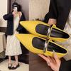Small fragrant wind inner height increase small square head Mary Jane shoes women's shoes 2025 spring and summer shallow mouth versatile gentle even
