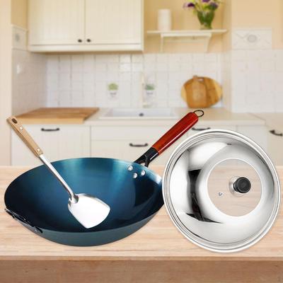 Gas Compatible Iron Wok Pan for Versatile Cooking In Kitchen and Restaurant