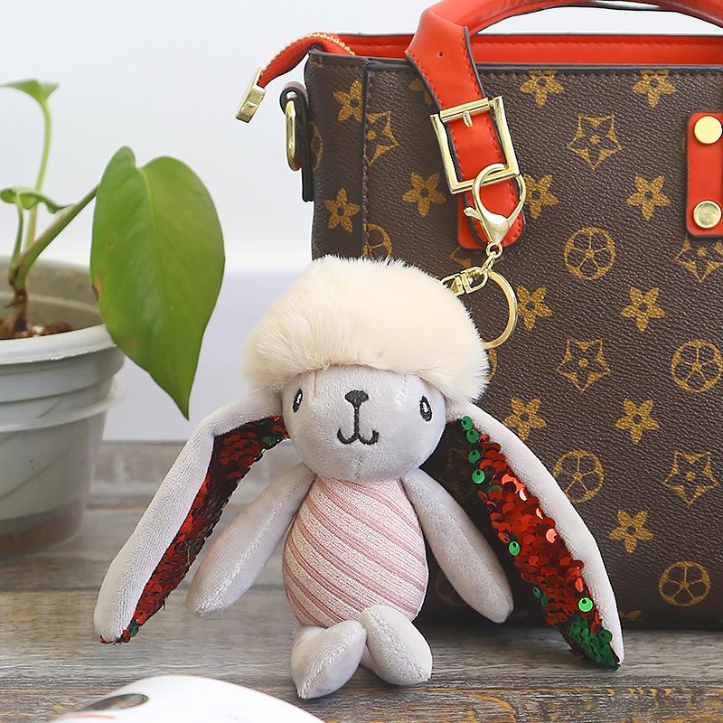 Children's Toy Rabbit Plush Doll Small Pendant Doll Backpack Cute Doll School Bag Keychain