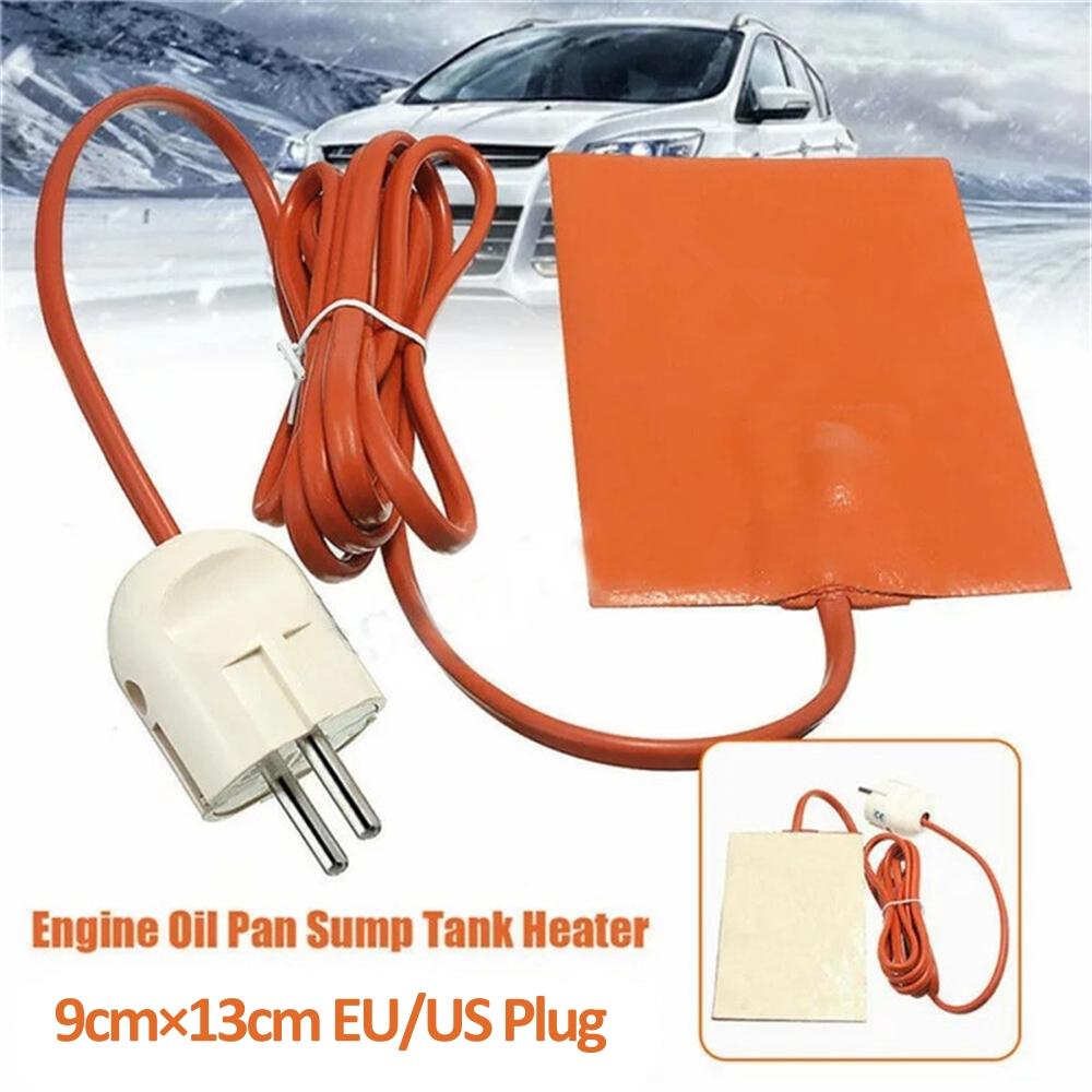 Engine Oil Heater Silicone Heating Blocking Pad Water Oil Warmer Waste Oil Pan Heater Pad For Car 9*13cm