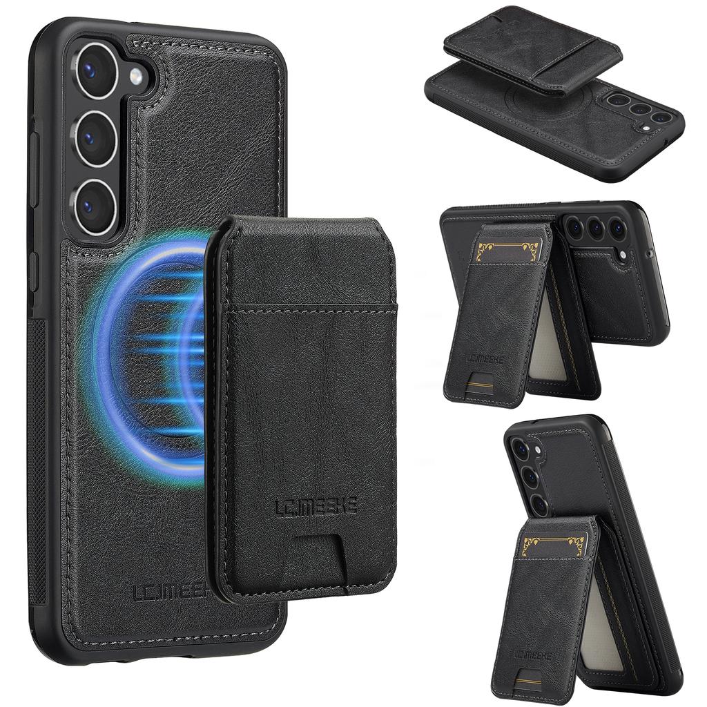 LC.IMEEKE L3 Pro Samsung Galaxy S23+ Magnetické pouzdro Odnímatelný držák na karty Kožený TPU kryt na mobil