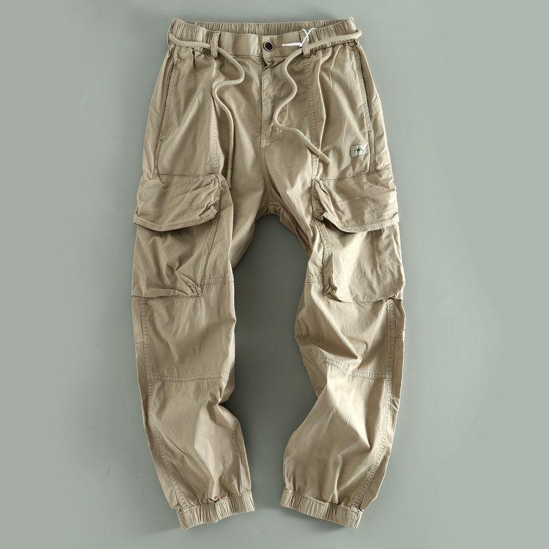 Trade Goods Withdraw from Cupboard Clearance Cut the Tag off Men's Overalls Casual Export US Leak-Picking Cattle Goods Multi-pockets Long Pants