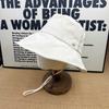 Windbreak rope big eaves sun protection bucket hat women's quick-drying waterproof and UV protection outdoor hiking sun hat spring and summer