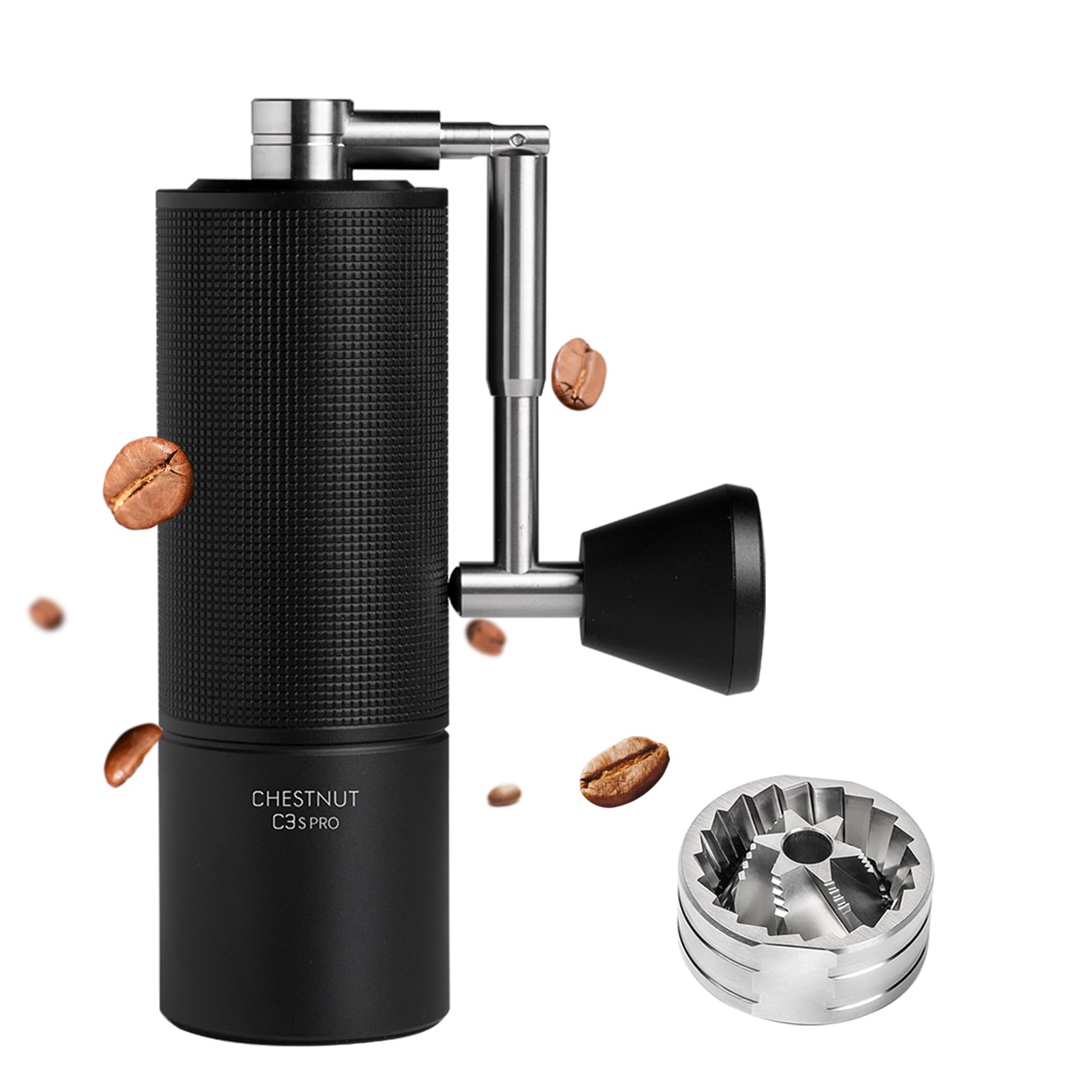 

TIMEMORE Kuriko C3S Pro Черный Ручная Кофе Нержавеющая Регулируемая Легко для Домашнего Использования Кофемолка, Сталь, Помол, Чистый, Экономия Труда