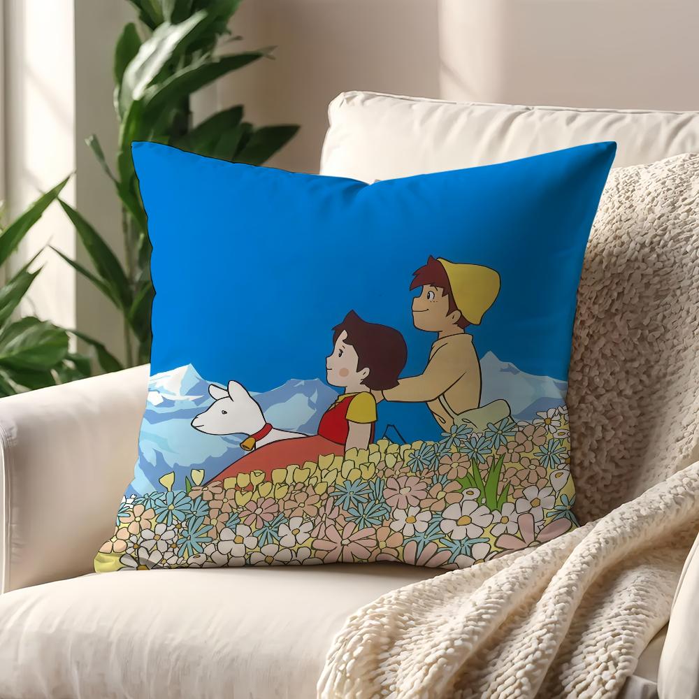 Cartoon H-Heidi Girl Cute cushion cover Pillow Cover Home Sofa living Decoration Room  Office Car Nordic Simplicity
