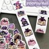 500Pcs/Roll Witches Love To Read - Mysterious Purple Kids Rewards Stickers - DIY Scrapbooks Album Decor Sealing Label Decals