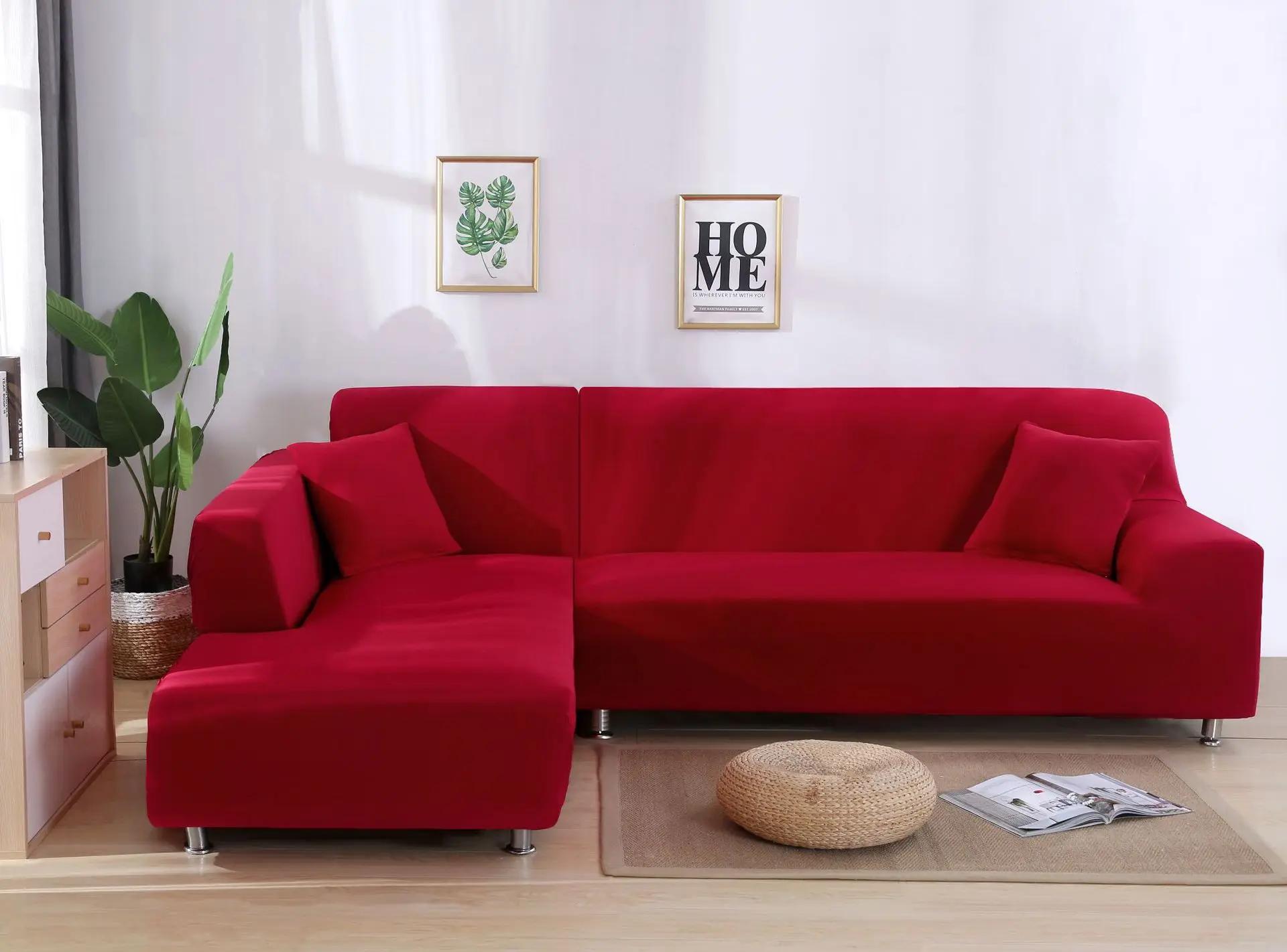 

20Color Adjustable Elastic Sofa Cover 1/2/3/4 Seat Stretch Silk Fabric Couch Covers for Living Room Sectional Corner Slipcovers S-1-seat(90-140cm)