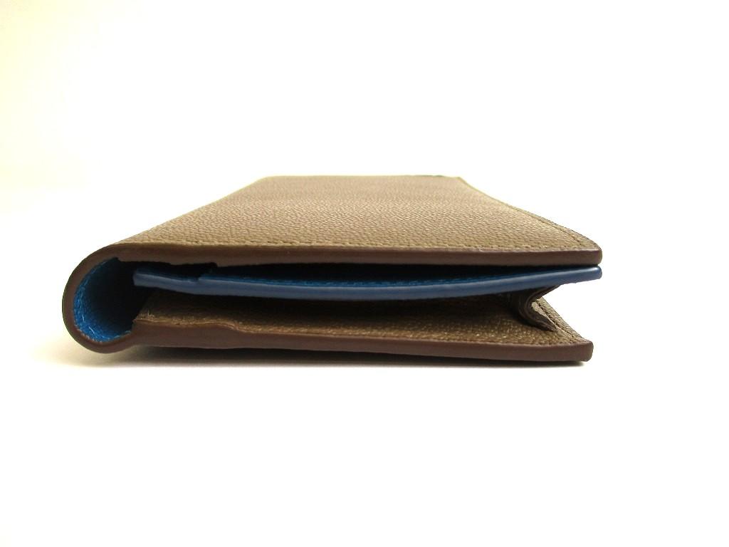 Authentic BVLGARI Man Khaki Leather Flap Long Wallet #a762  Refurbished