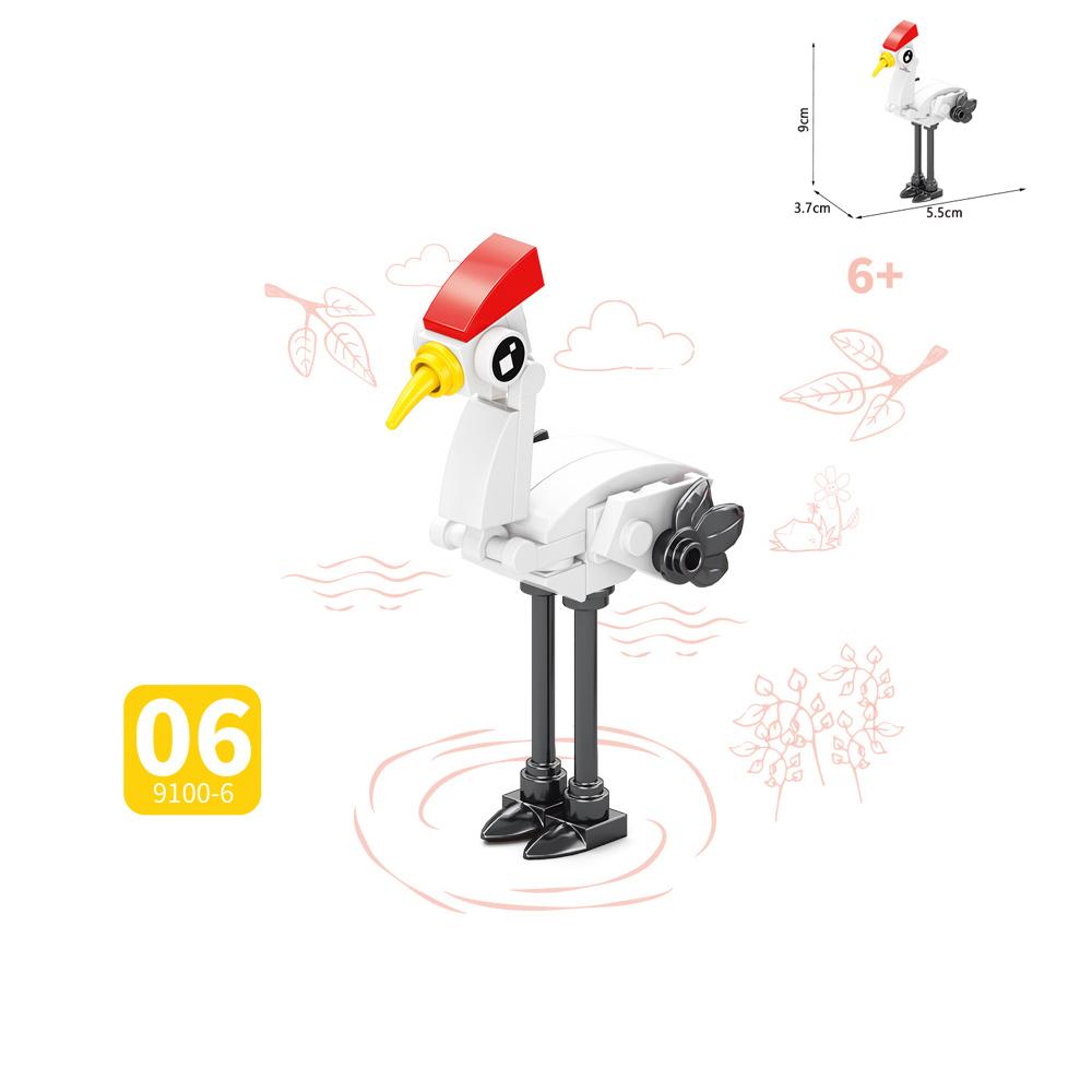 MOC Puzzle Zvířecí Stavební Kostky Včela Tygr Lev Žirafa Žába Krokodýli Liška Pták Divoké Prase Hmyz Mini DIY Cihlová Hračka Dárek F029