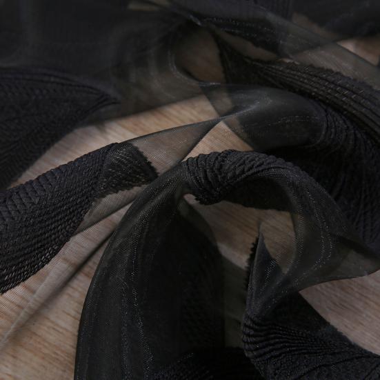 2ks Listový tyl Dveře Okno Závěsový panel Průsvitný šátek Ložnice drapérie