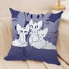 Anime Boykisser Silly Cat Cushion Cover Silky Short Plush DoubleSided Printed Pillow Case for Sofa All Seasons Home Decor Gift