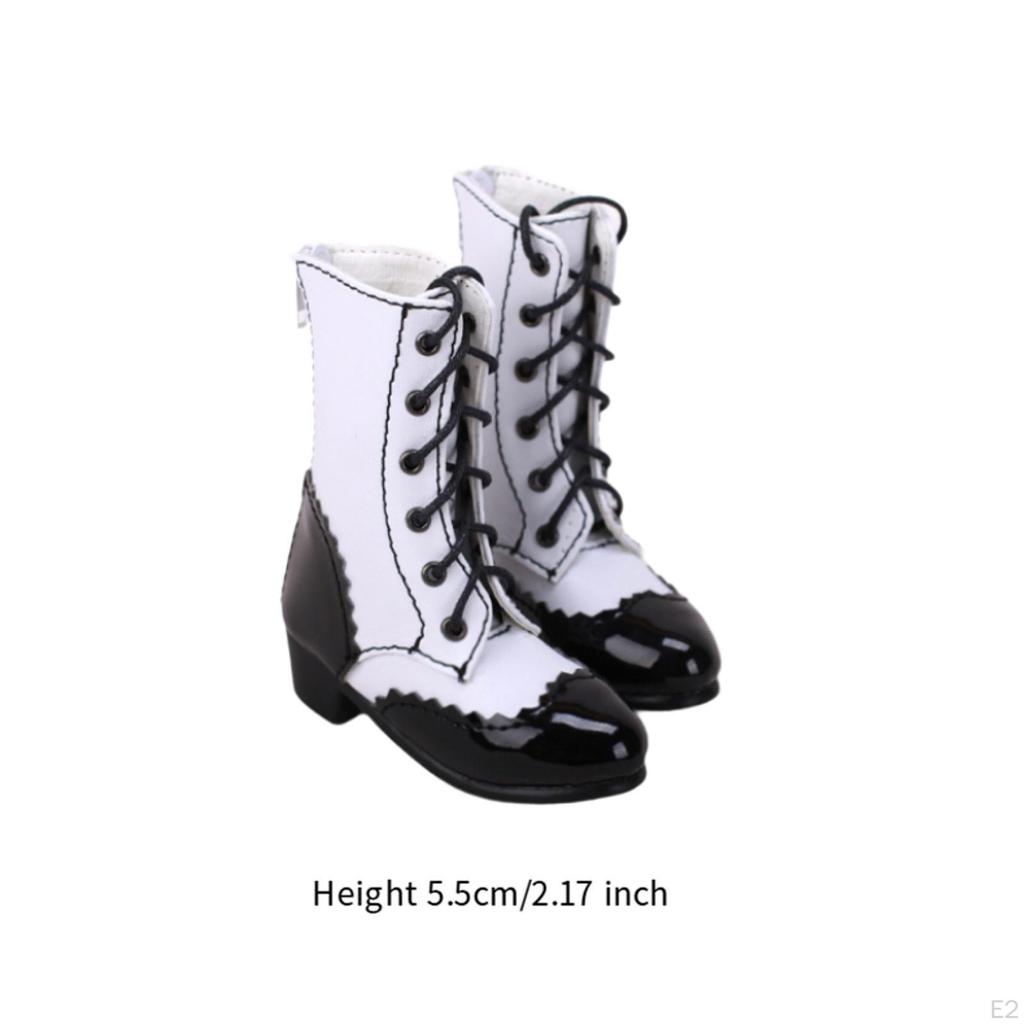 1/4 Actionfiguren Schnürstiefel, Dicke Absätze, 12" Puppe Niedrig Tragbarer Weiblicher Körper