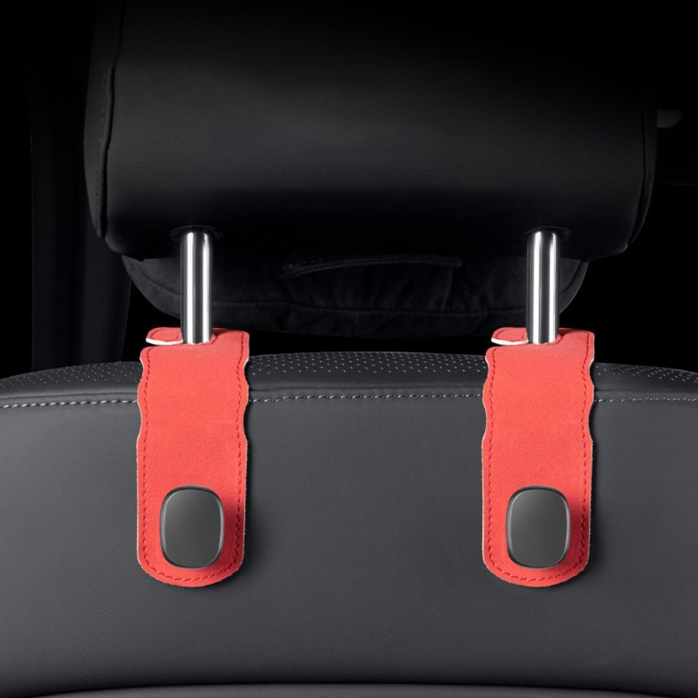 

Suede Metal Car Headrest Hooks Universal Clothes Bracket Purses Bags style 3