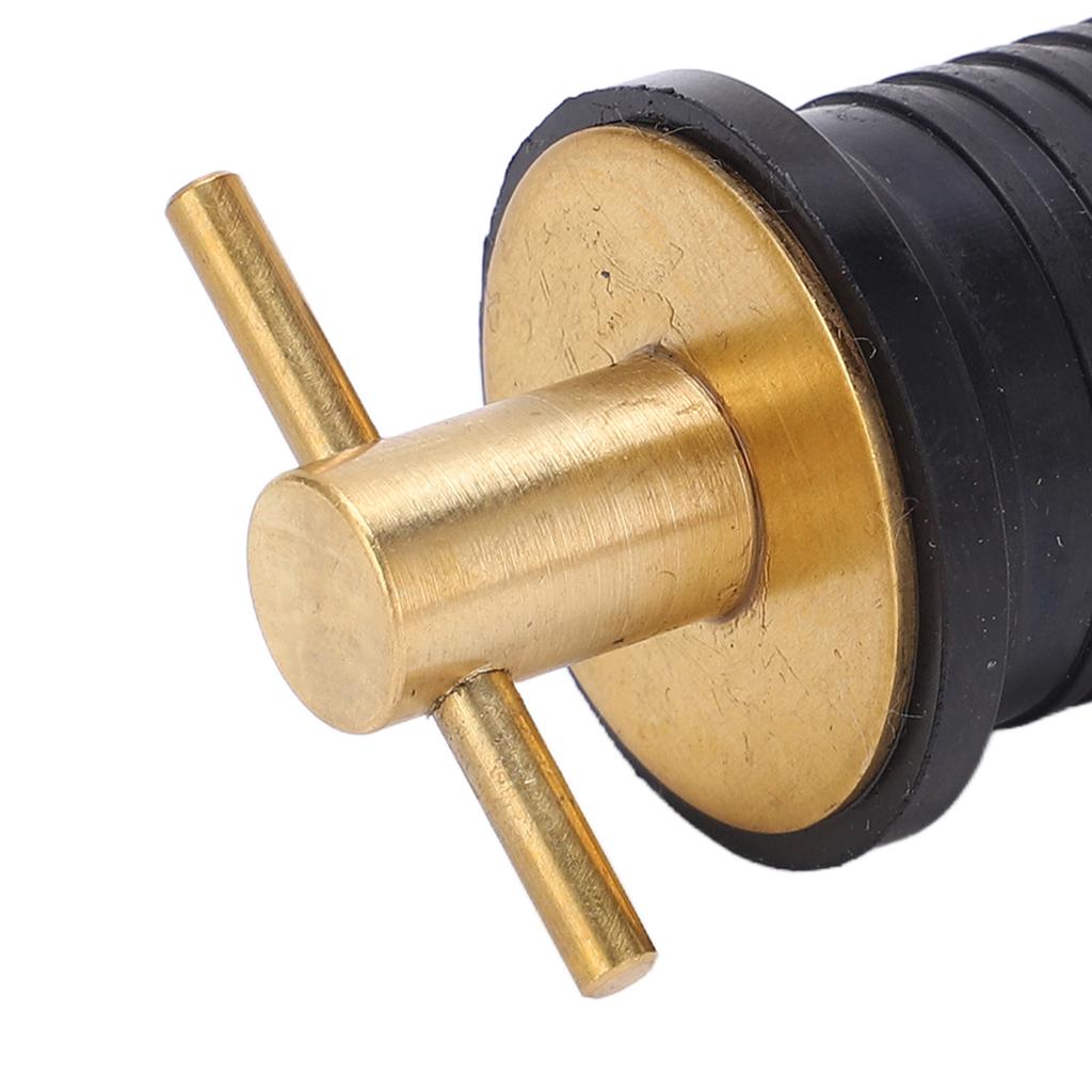 Brass T Handle Drain Plug with Rubber Sl Rust Resistance Marine Boat Accessories