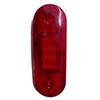 8PCS Red LED Running Board Side Marker Clearance Lights 12V for Truck Trailer RV Bus Boat | Waterproof Flat Base