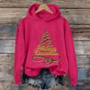 Ladies' Christmas Printed Casual Long Sleeved Round Neck Sports Hoodie Top
