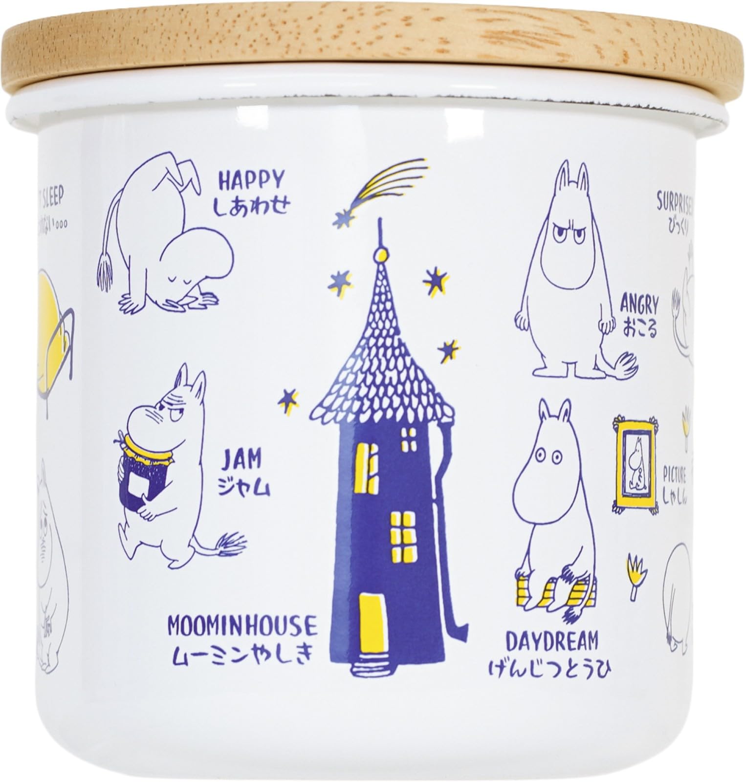 Fuji Enamel Moomin Various Canisters 9cm Moomin MOYA-9CN.B