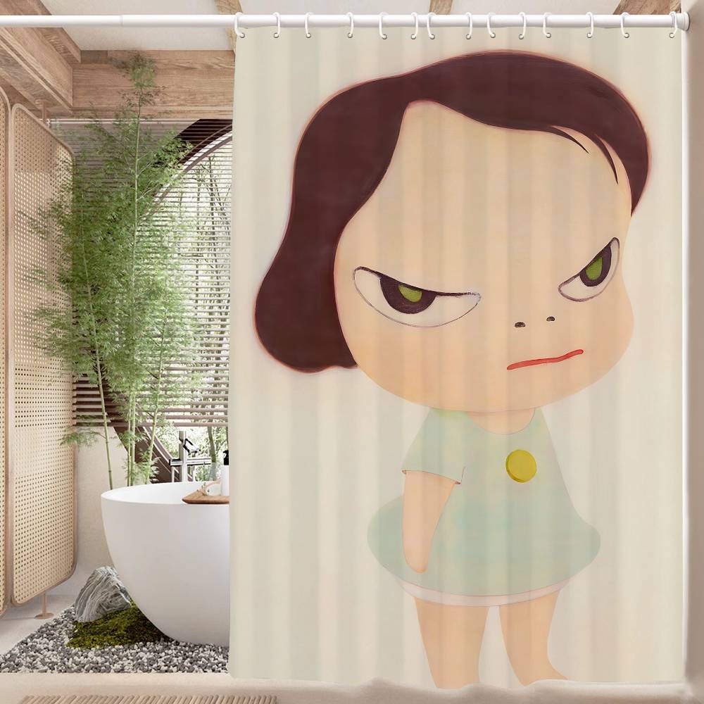 Yoshitomo Nara 1pc Shower Curtain Polyester Waterproof Shower Curtain Bathroom Partition Curtain Decoration Accessories