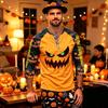 Men's Long Sleeve Shirt with Halloween Print Pattern for Casual Wear