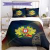 Set Biancheria da Letto Stampata Calcio Portogallo 3 Pezzi Set Copriletto Traspirante Accogliente come Regalo per la Casa Nuova o per le Feste