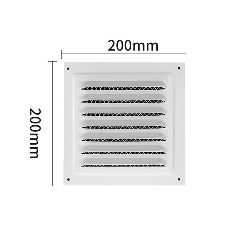 Stainless Steel Metal Vent Cover Built-in Insect Screen Square Louver Air Vents Grille White Black HVAC Vents