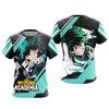My Hero Academia Izuku Midoriya Deku 3D Quick Dry T-Shirt For  Kids Summer Sports Anime Tee Family Children's Clothing