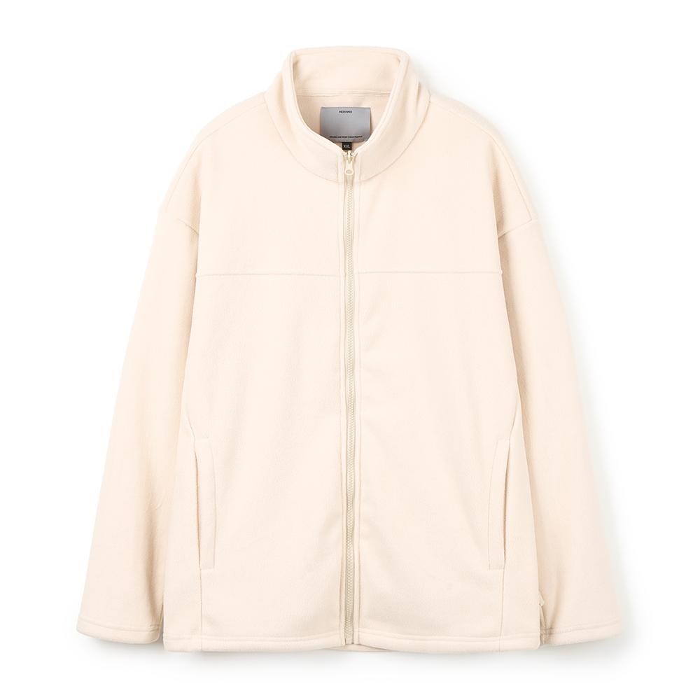 Hervino Convertible Fleece Layered Woven Jacket [Cream]