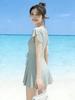 Women's 2026 One-Piece Skirt-Style Swimwear: Tummy-Slimming, Conservative, Korean Hot Spring Wear