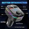 FM Modulator Bluetooth 5.0 PD Type-C Dual USB 3.4A Fast Charging Charger Hands-Free Wireless Car FM Transmitter Wireless Light