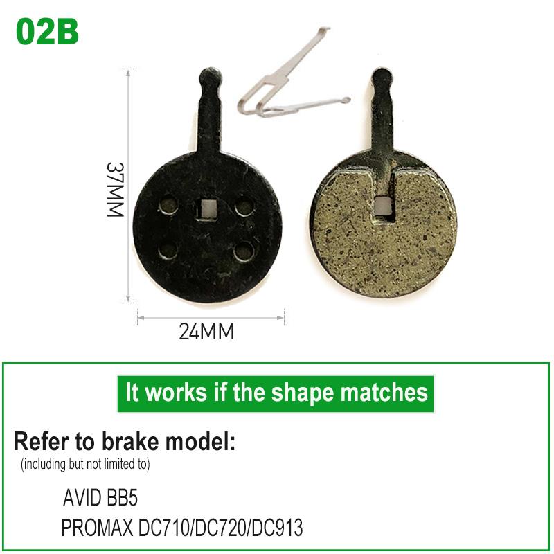 2/4 Pair MTB Bike Brake Pads Resin Bicycle Braking Disc for Avid BB5 Bolids NV5 Bicycle Braking Part Bicycle