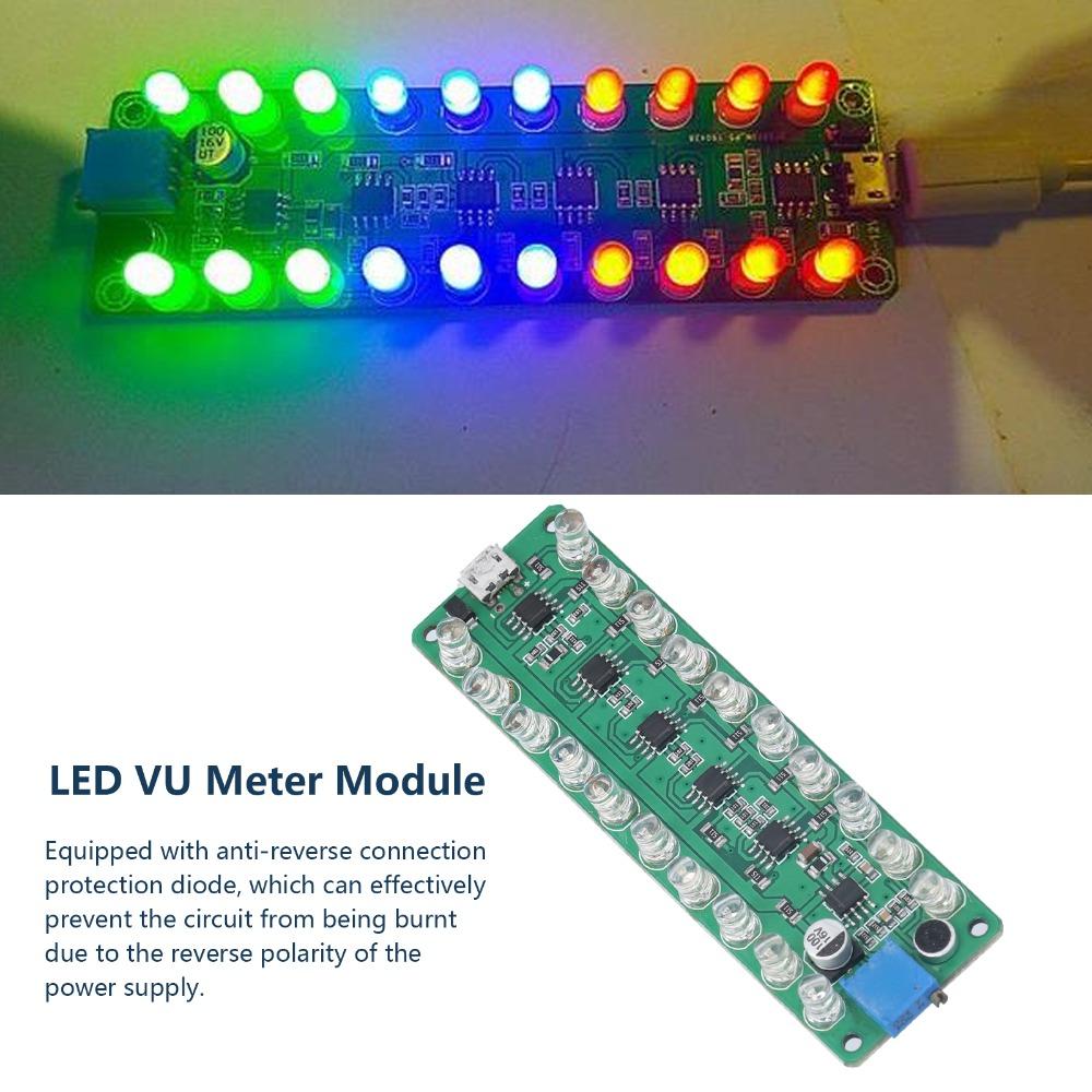 Verpolungsschutz VU-Meter LED-Anzeige LED-Anzeige LED-VU-Meter Musikanzeige