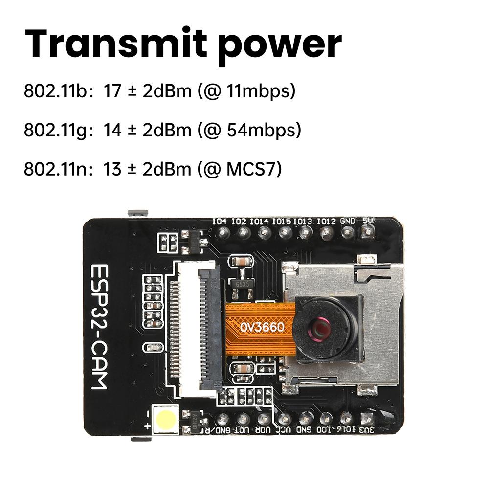 ESP32-CAM-MB WIFI BT Development Board OV3660 Camera Module USB to Serial CH340 Micro USB Type-C ESP Development Board Module