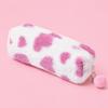 Cartoon Plush Pencil Case Leopard Print Storage Bag Cute Pencil Pouch  Students