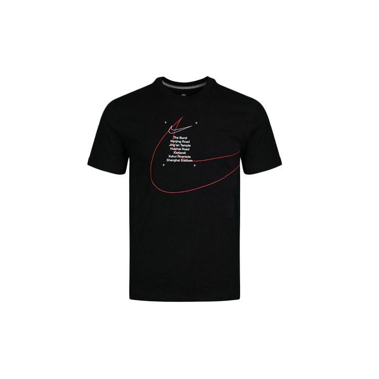 Nike T Shirts Men's Black Crew Neck Moderate Straight Fit BV7074-010