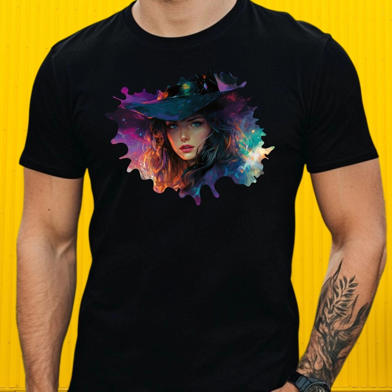 T-Shirt Herren Hexe Motiv Baumwolle Größe S bis 5XL L
