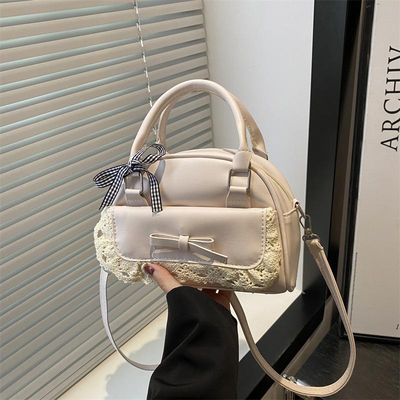High-end small bag women's summer new fashion niche design messenger bag portable bowling bag
